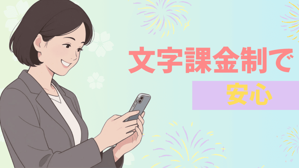 文字課金制で安心